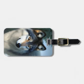 Furchtlos der arktische Wolf, Gepäckträger Gepäckanhänger (Vorderseite horizontal)