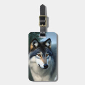 Furchtlos der arktische Wolf, Gepäckträger Gepäckanhänger (Vorderseite vertikal)