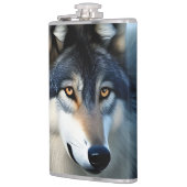 Furchtlos der arktische Wolf, Hip Flask Flachmann (Links)