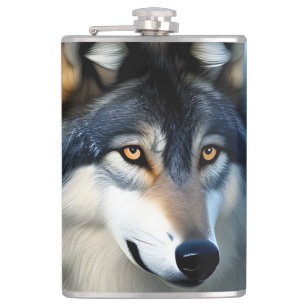Furchtlos der arktische Wolf, Hip Flask Flachmann