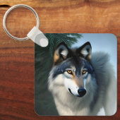 Furchtlos der arktische Wolf, Keyring Schlüsselanhänger (Vorderseite)