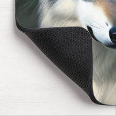 Furchtlos der arktische Wolf, Mousepad (Ecke)