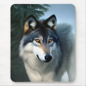 Furchtlos der arktische Wolf, Mousepad (Vorne)