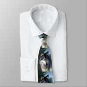 Furchtlos der arktische Wolf, Neck Tie Krawatte (Gebunden)
