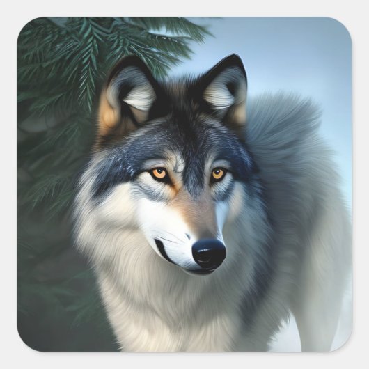 Furchtlos der arktische Wolf, Stickers (Vorderseite)