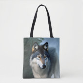 Furchtlos der arktische Wolf, Totenbeutel Tasche (Vorderseite)