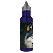 Furchtlos der arktische Wolf, Wasserflasche Edelstahlflasche (Links)