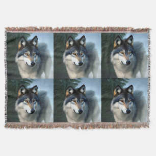 Furchtlos der arktische Wolf, wirbelnd blanket Decke