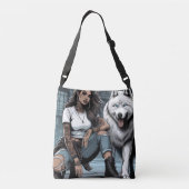 Furchtlos, frei und furchtlos. tragetaschen mit langen trägern (Rückseite)