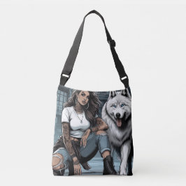 Furchtlos, frei und furchtlos. tragetaschen mit langen trägern