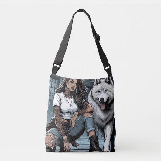 Furchtlos, frei und furchtlos. tragetaschen mit langen trägern (Vorderseite)