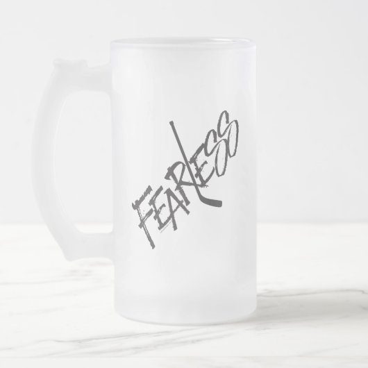 Furchtlos (Hockey) Mattglas Bierglas (Links)
