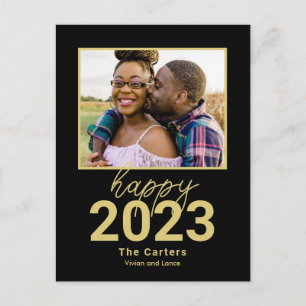 Furchtlos Jahr EDITABLE FARBE New Year Postcard Feiertagspostkarte