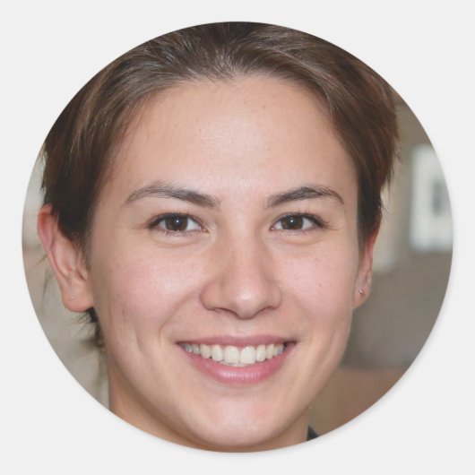 furchtlos runder aufkleber (Vorderseite)