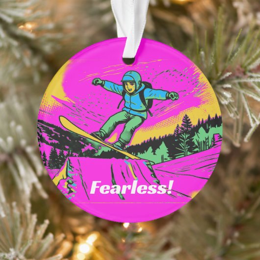 Furchtlos - Snowboarder Ornament (Baum)