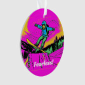 Furchtlos - Snowboarder Ornament (Vorderseite)