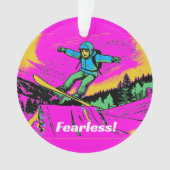 Furchtlos - Snowboarder Ornament (Vorderseite)