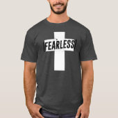 Furchtlos über Kreuz Gib niemals den Glauben Chris T-Shirt (Vorderseite)