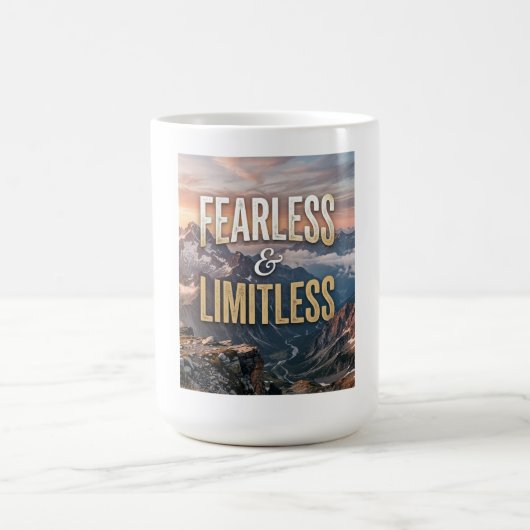 Furchtlos und Grenzenlos Kaffeetasse (Mittel)