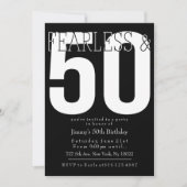 Furchtlose 50. Geburtstagseinladungen Einladung (Vorderseite)