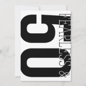 Furchtlose 50. Geburtstagseinladungen Einladung (Rückseite)