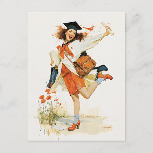 Furchtlose Abschlussfeier Postkarte (Vorderseite)