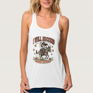 Furchtlose Cowgirl Western-Abenteuerfahrt Tank Top