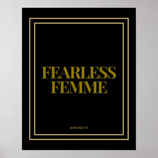 Furchtlose Frau - Ermächtigung und Unterstützung f Poster (Vorne)