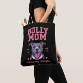 Furchtlose, furchtbare Pitbull-Mama | Schwarze Pit Tasche (Von Nahem)