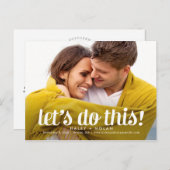 Furchtlose Liebe, die FARBE Save the Date Postkarte (Vorne/Hinten)