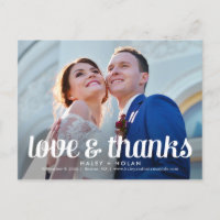 Furchtlose Liebe Hochzeit Danke Postcard