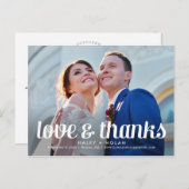 Furchtlose Liebe Hochzeit Danke Postcard Postkarte (Vorne/Hinten)