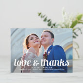 Furchtlose Liebe Hochzeit Dankeschön Karte (Stehend Vorderseite)