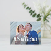 Furchtlose Liebe Hochzeitsankündigung Postkarte (Stehend Vorderseite)