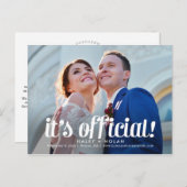 Furchtlose Liebe Hochzeitsankündigung Postkarte (Vorne/Hinten)