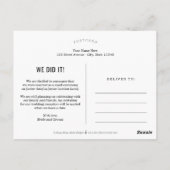 Furchtlose Liebe Hochzeitsankündigung Postkarte (Rückseite)