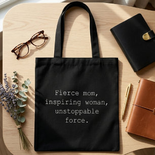 Furchtlose Mutter Inspirierende Frau Unaufhaltsame Tasche