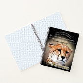 Furchtlose Reise: Cheetah Tear Marks Joshua 1:9 Notizblock (Innenseite)