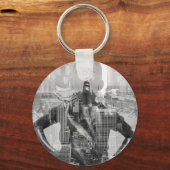 Furchtlose Stadt Schlüsselanhänger (Vorderseite)