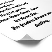 Furchtlose Träume inspirierendes Mini-Gedicht Poster (Ecke)
