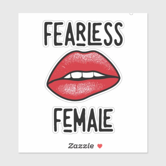 Furchtlose weibliche Aufkleber nach Maß (Blatt)