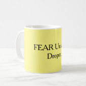 Furchtlose Zitat-Kaffee-Tasse Kaffeetasse (Vorderseite Links)
