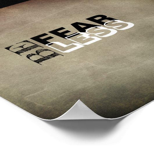 Furchtlose Zitat-Poster-Typografie Poster (Ecke)