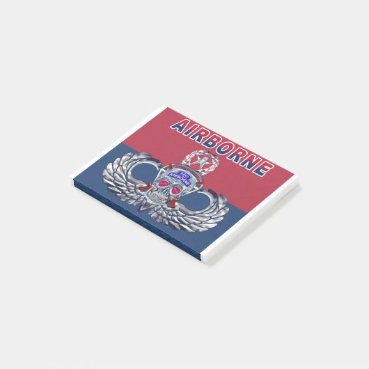 Furchtloser 82. Im Flugzeug Geschäftsbereich Post-it Klebezettel (angewinkelt)