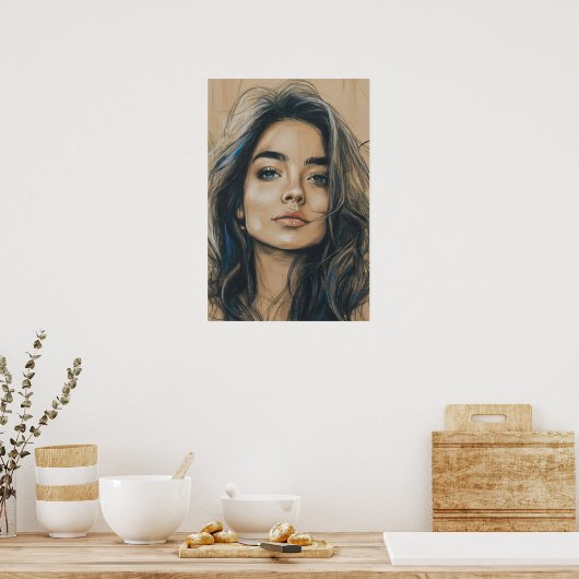 Furchtloser Blick Poster (Küche)