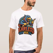 Furchtloser Fallschirmspringer mit farbenfrohem Fa T-Shirt (Vorderseite)