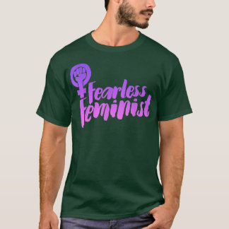 Furchtloser FeministFeminismus Symbol Retro 978 T-Shirt