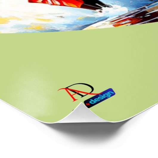 Furchtloser Junge trifft Elefantenbullen Poster (Ecke)