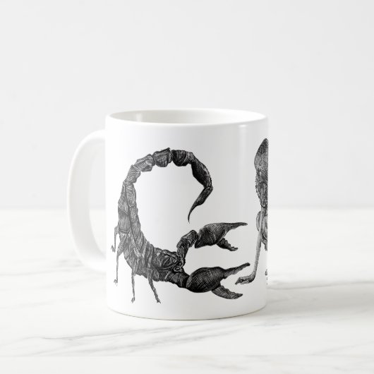 Furchtloser Liebe Scorpion Angel Kaffeetasse (Vorderseite Links)