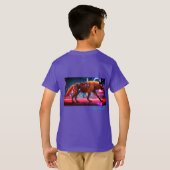 Furchtloser Lila T - Shirt für Kinder (Schwarz voll)